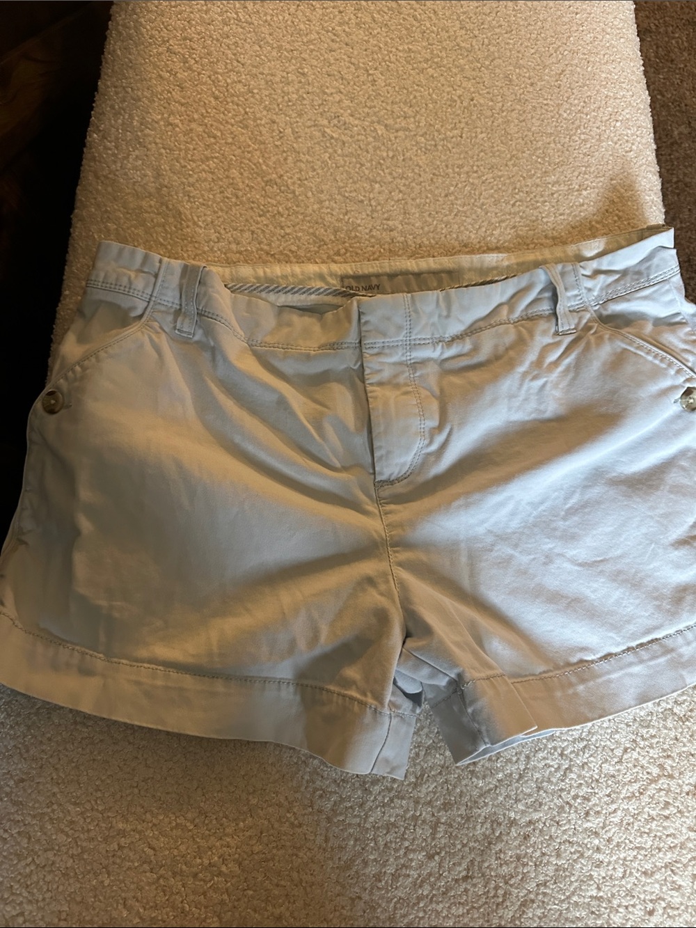 Old Navy Pale Blue Women's Cotton Blend Shorts